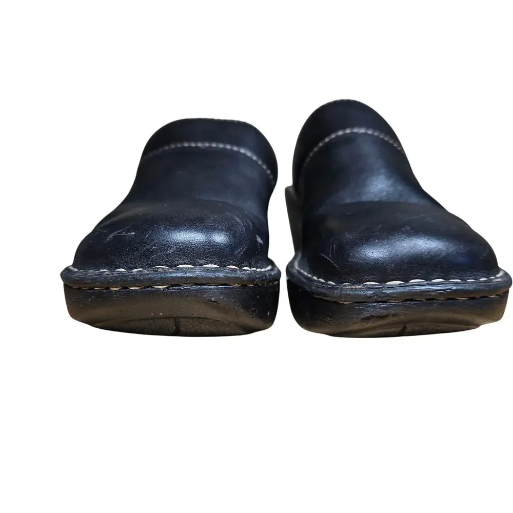 Born Black Leather Mules Women's Size 8 Great Condition Leather insoles